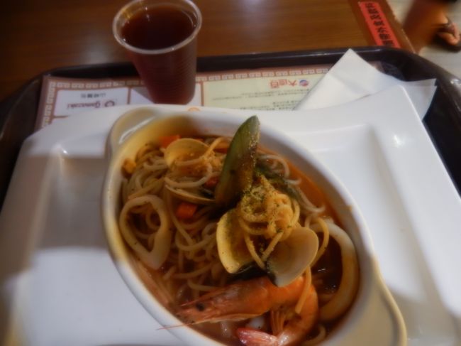 大遠百のフードコートで海鮮スパゲティを食べました