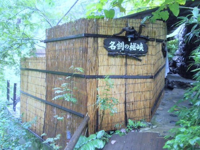 雨が降っていたので、傘をさして、<br /><br />露天風呂へと、歩きます。