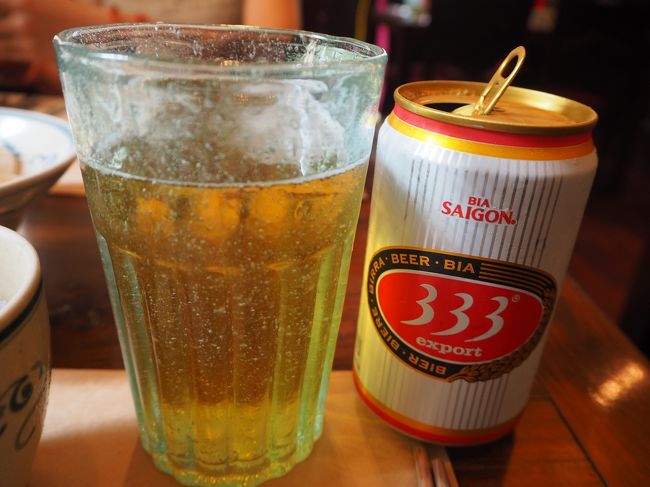 昼からもちろん、ビールいっちゃいま〜す！！<br /><br />ご存知「333」（バー・バー・バー）<br /><br />HANOI BEERとはまた違ったあっさり味で美味しい♪