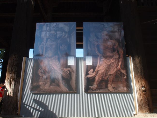 南大門は現在吽形が修理中。