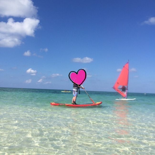 旦那もすっかりマスターして余裕〜<br /><br />ウインドサーフィンはオーストラリアのリンデマン島で撃沈だったので<br /><br />２人ともやる気ゼロ〜ｗ