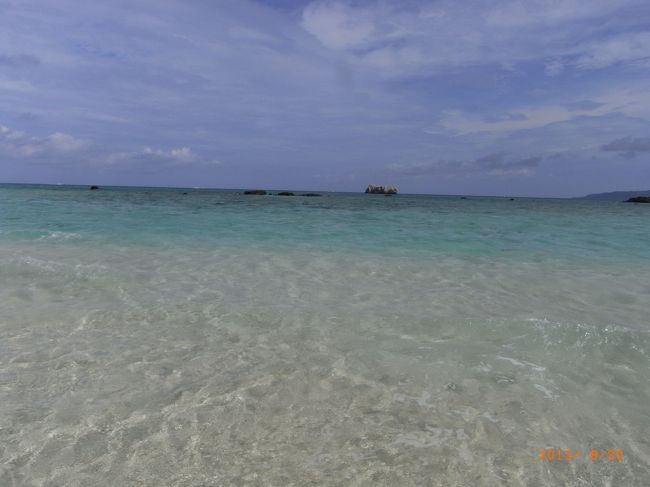 海の色のグラデーションがきれいだよ！