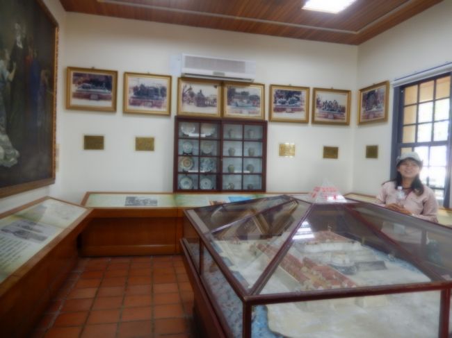 安平古堡の史跡記念館展示室内