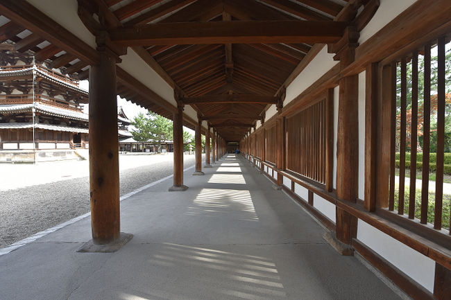 回廊もだれもいないので、こんな写真もとれますね