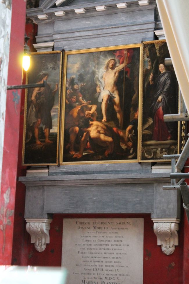 ベルギー、アントワープ。大聖堂のルーベンスの宗教画。