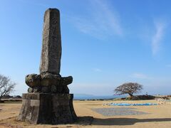 名護屋城は日本１００名城の第８７城です。ブルーシートは発掘中のシンボル。