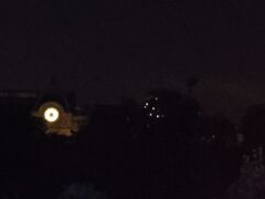 オルセー美術館と木の間から革命記念日前夜祭？の花火がチラッと見えました！