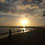 ホノルル滞在1日目の夕日