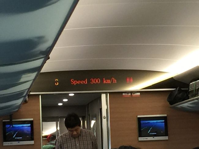 上海から義烏往復は電車で高速高架鉄道で三百キロ出てました