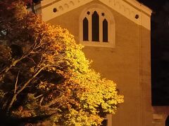 ２０時近くになっていましたが、日本から予約しておいたスクロベーニ礼拝堂がどこにあるか確認するために夜の散歩に繰り出しました。
ホテルから歩くこと１０分もしないくらいのところに、スクロベーニ礼拝堂はありました。
厳重な鉄柵に囲まれていたのですが、秋色に包まれたスクロベーニ礼拝堂の姿がどことなく寂しげで美しいく心に触れたので、鉄柵の間に腕を通して、必死で写真に収めました。地元の方から見ると、。いかにも観光客ですね！(汗)
旅の恥はかき捨てですさかい(笑)