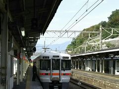 ＪＲ東海道本線で、国府津駅に到着
しました。
ここで、御殿場線に乗り換えです。

313形電車です。
身延線と同じ様な塗装。(同じ？)
ここから一駅先に向かいます。
御殿場線、初乗車です。
高架を超えて、山側に向かいます。
