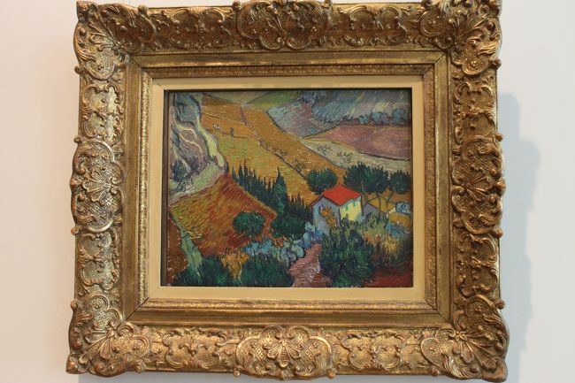 ゴッホ　1889年　家と農夫の見える風景