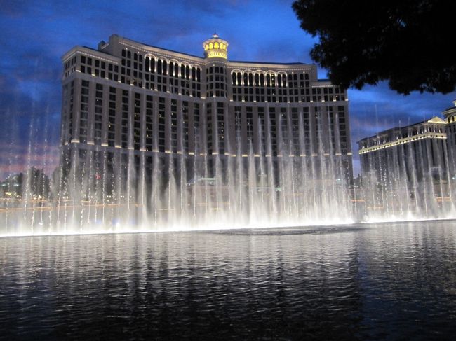 おなじみベラッジオの噴水ショーです。