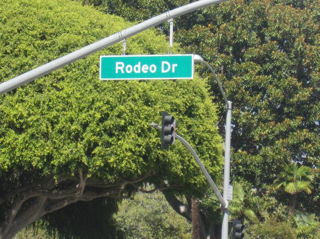 サンタモニカで、少しばかり散策したあと、もう今日は帰国する日であり、目いっぱい観光しようと、次は、ハリウッドに向かう。市内を車で縦横無尽に走り回ります。<br />ここはショッピングで有名なロデオドライブです。