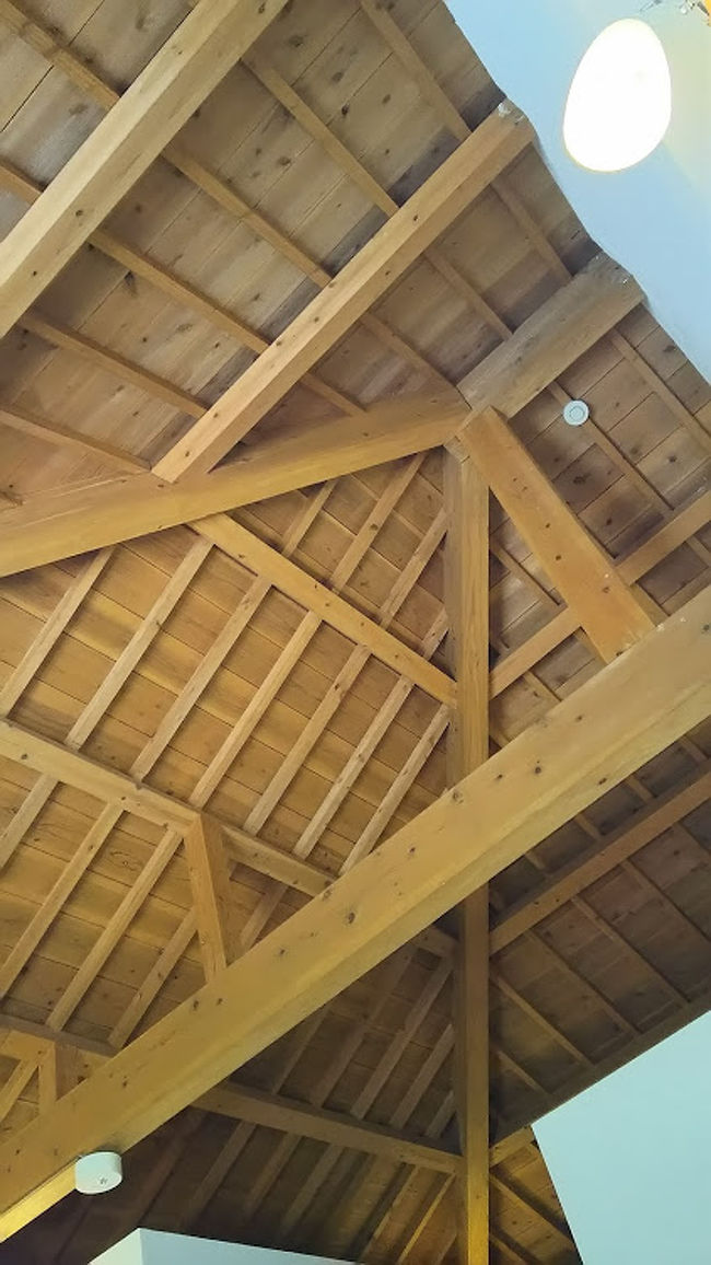 部屋の天井。<br />こちらも高いです。