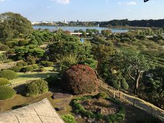 2階からの良い眺め。千波湖が見える。