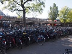 アムステルダム中央駅前　駐輪場
凄い、凄いよ　自転車が！　壮大です。