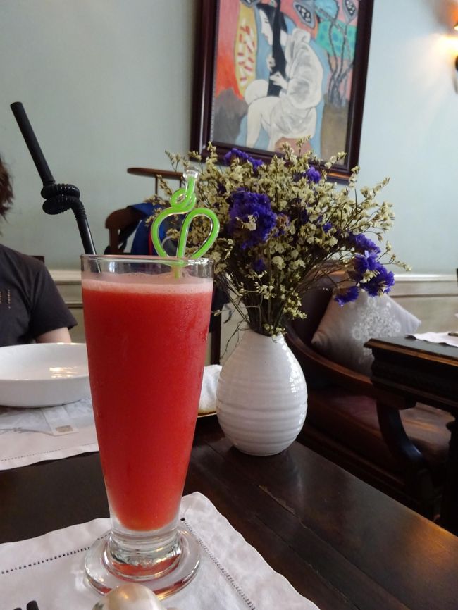 スイカスムージー。フレッシュジュースがとにかくおいしい！