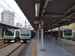 今回の起終点は横浜線がずらりと並んだ東神奈川駅。

ここから、幕末の歴史や、浦島太郎の伝説に触れながら社寺を巡ります。