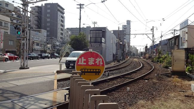 住吉大社で分かれたチンチン電車と合流（阿倍野区内）