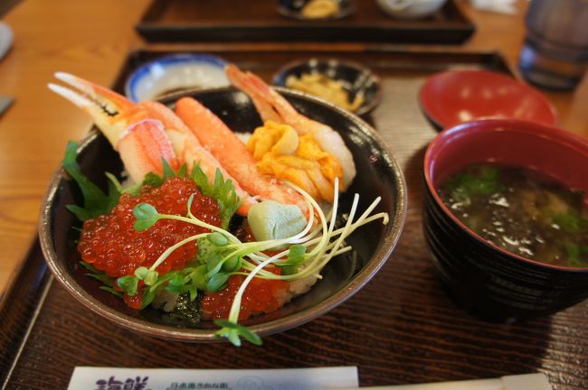 ランチは海鮮丼！<br />上に乗ってる魚介たちはもちろんのこと、お米もすごく美味い！<br />今まで食べてきた海鮮丼のなかでもダントツうまい！