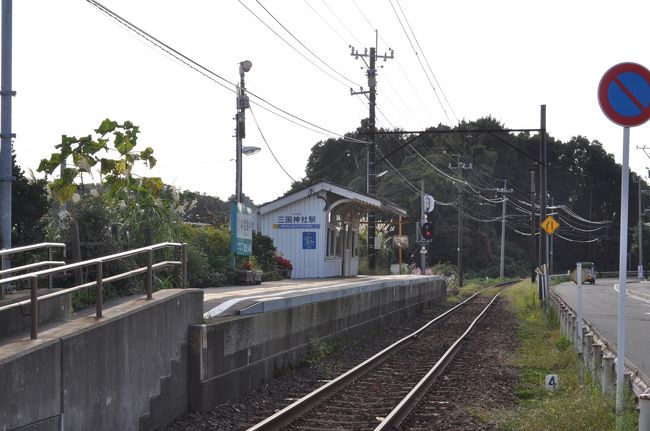 　三国神社駅です。