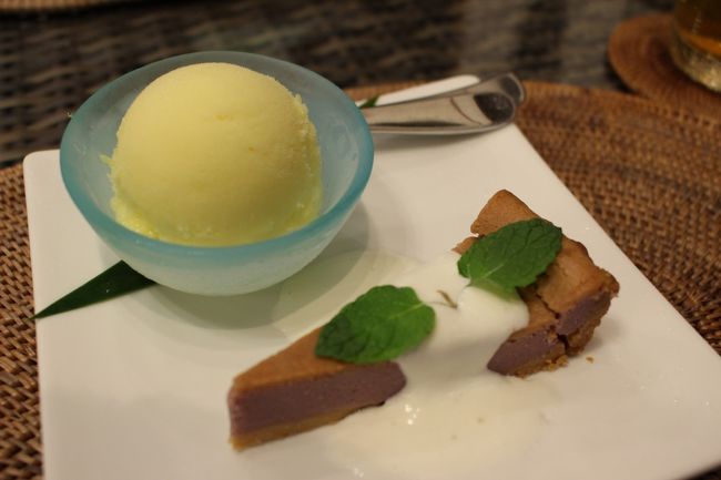 デザートは<br /><br />紅芋のタルトと柚子のシャーベットです<br /><br />本日もご馳走様でした