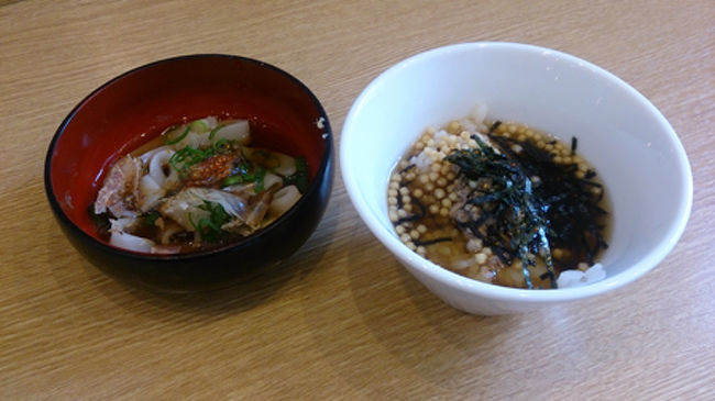 お茶漬けときしめん。名古屋っぽくてほこほこ