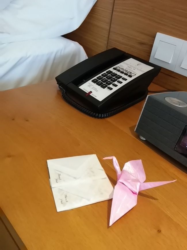 自分で作ったポチ袋にチップを入れました。(笑)