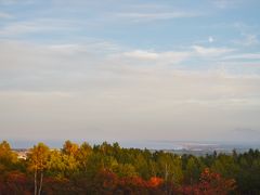 夕暮れの網走。天都山の展望台にはオホーツク流氷館と一体となっている。