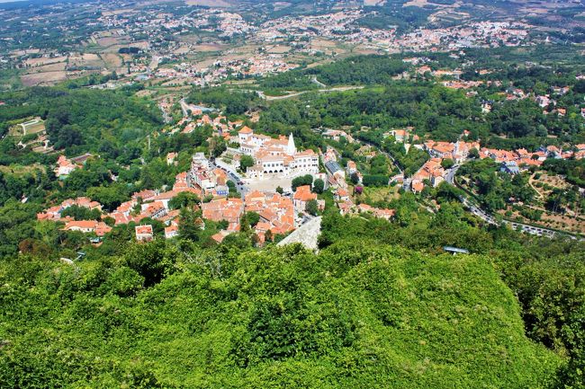 シントラの街がよく見えるー。