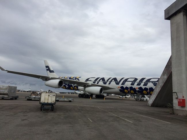 ヘルシンキ到着。<br /><br />マリメッコラッピングの機材がちらっと見えた！<br />かわいー。<br />