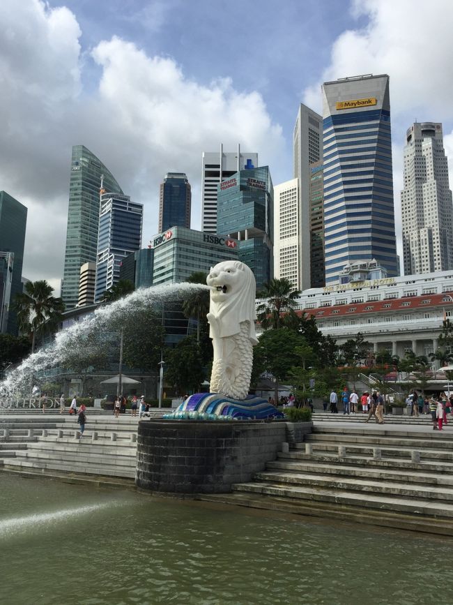 半日観光にて、マーライオンやら街歩き。