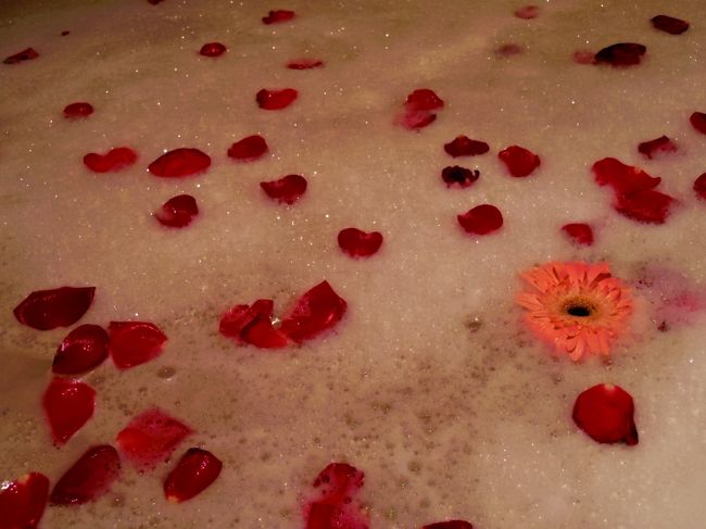 湯船は広いから４人でもヘーキだし、値段も４等分で安い安い。<br />