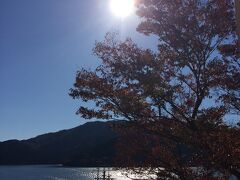 芦ノ湖。水面がきらきら光ってきれい。