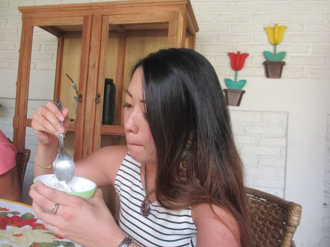 ちょっと冷やそかと、アイスクリーム<br /><br />食べた尻からお代わり追加で<br />　これって、椀子アイス〜？？