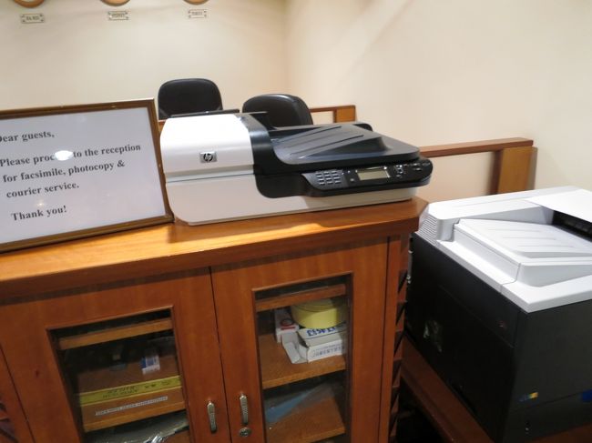 プリンターもファックスもコピーも使えるようですが電話して声を掛けないといけないとのこと。<br />使えないウェブ搭乗券はスマホへ送る。