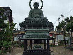 高岡大仏
日本三大大仏だそうです。
台座の中は1週できるようになっています。
高岡駅からドラえもんトラムに乗ったのは、これを見るため。
トラムの駅からは商店街を通り抜けて行きます。思った以上にこじんまりしたお寺でした。