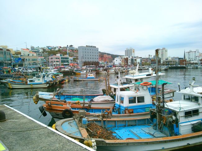 漁船が停泊しています。