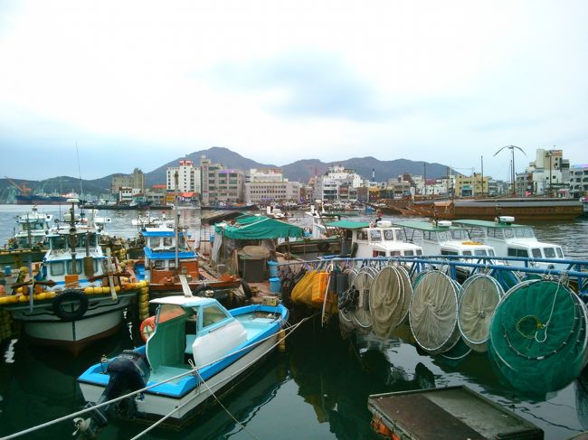 漁船が停泊しています。