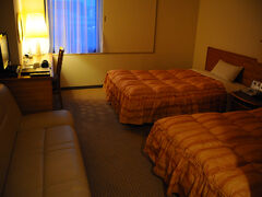 普通電車を乗り継ぎ、近鉄奈良駅に着いたのは16:21。
駅を出ると小雨が降っていた。
傘を持ってこなかったＴさんは、近くのコンビニで傘を購入。
しかし、結局、この後使うことはなかったのだが（笑）

宿にチェックインをすると、シングルルームがツインにグレードアップ。
これが、後で役立つことに。