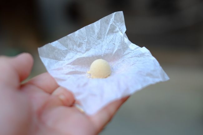 噛むと中はカリットして米粒大の砂糖かな<br />