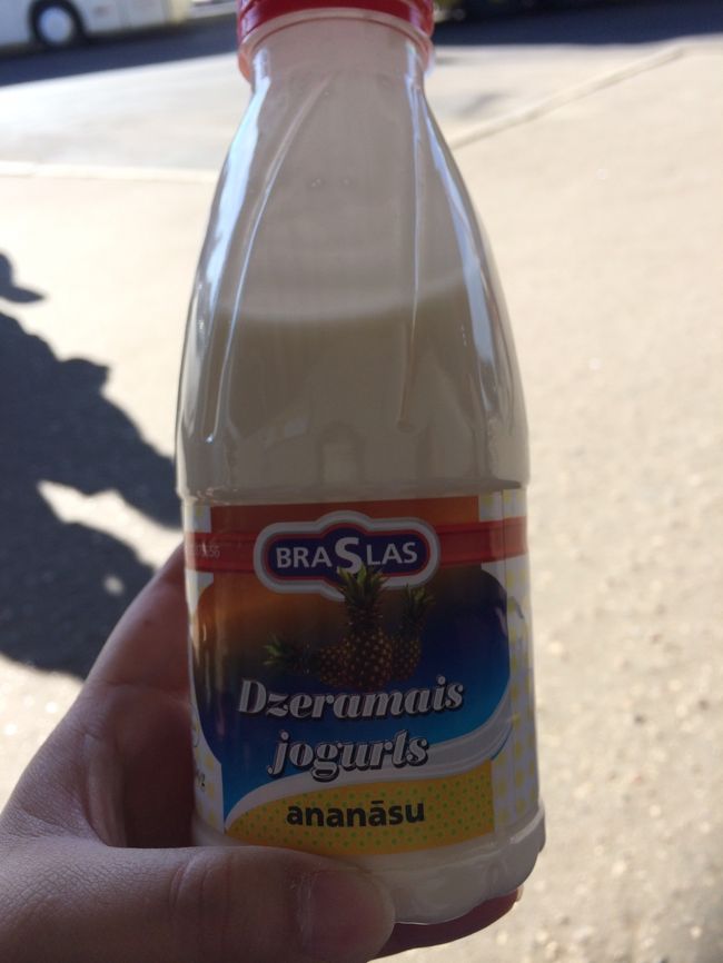 市場で唯一購入した飲むヨーグルト。<br />我ながらどんだけ好きなんだよとあきれますが、パイナップル味は初めてみたのでついお買い上げ。<br /><br />400ccくらいは入ってたと思いますが、0.7ユーロ程。<br />