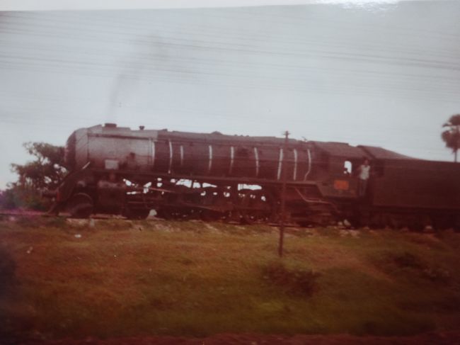 Ｄｅａｒｉａ駅近郊を力強く走るインドのＳＬ