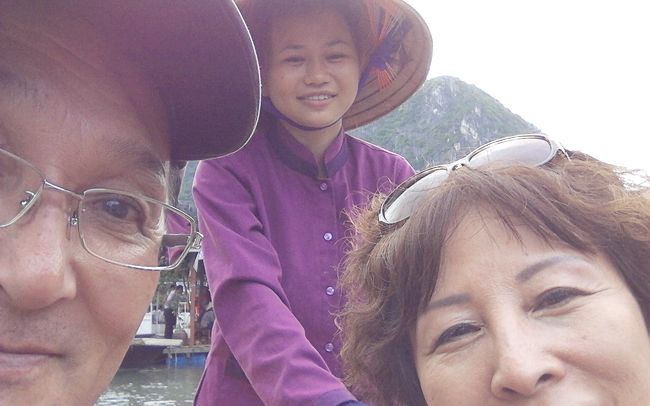 漕いでるお姉さんとスリーショット<br />とっても可愛いかたです