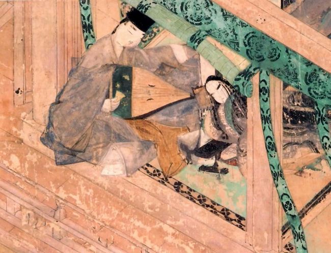 源氏物語絵巻<br /><br />2012年から始まった同作品の修理作業の過程で判明した下絵も写真パネルで紹介されています。<br />また、可能な限り原本と同一の素材や技法を使って当時の色彩を再現した「平成復元模写」なども合わせて展示されていますので、かなり見応えもありました。<br />