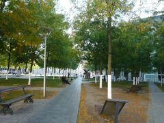 さて、聖ミッシェル・ギュテル大聖堂へ歩いて向かいました。
大聖堂の前に綺麗な公園がありました。
ブリュッセルではあまり見なかった公園で緑を見れたので和みました。
少し黄色くなった木々が綺麗です。