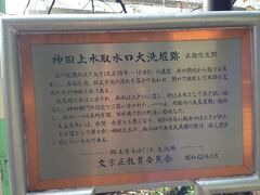 神田上水取水口大洗堰跡。
昔、堰どめて水を取り入れていた記念。
石柱が残っているとか。