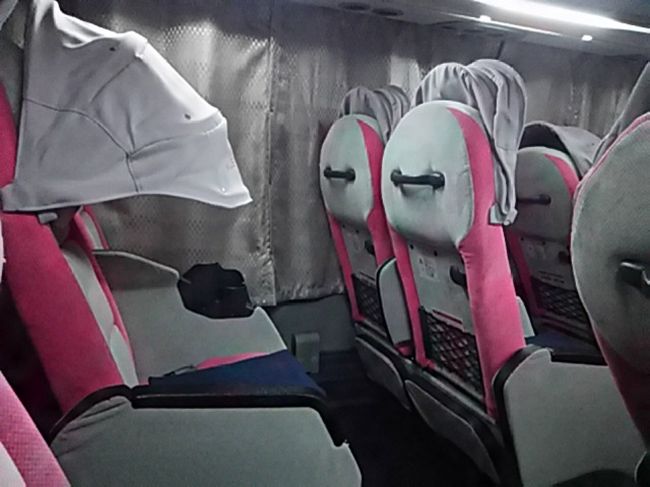 カノピー付、位置を換えられる枕もあり、<br />スマホを充電できるコンセントもあり、<br />厚みのある座り心地良いシートで、<br />どこでも寝られる私には快適。