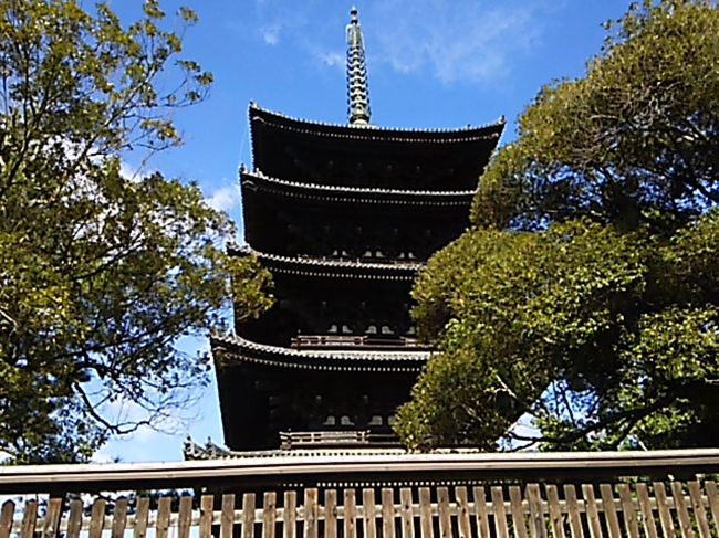 五重塔を横に見て東へ進みます。